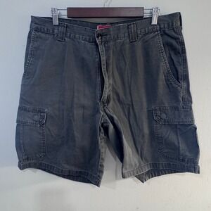 Wrangler Pro‎ Gear Men's Charcoal Cargo Shorts Size 36 Utility Pockets